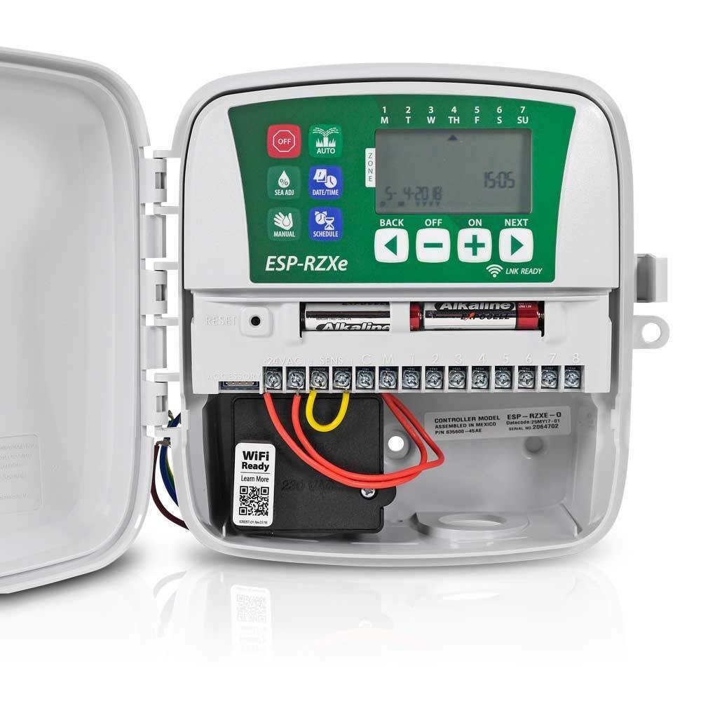 RAIN ELITE Bewässerungssteuerung – 6 Stationen, Für Innen, Mit Display & Regensensor-Anschluss
